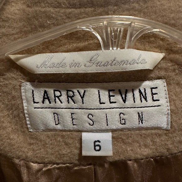 100% Camel Wool Larry Levine Winter Coat - Picture 5 of 6